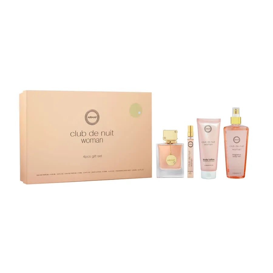 Estuche Armaf Club de Nuit Woman EDP (W) / 4 Pc SP 105 ml; SP 10 ml; BL 100 ml; BM 250 ml - 1 - Privé Perfumes Honduras