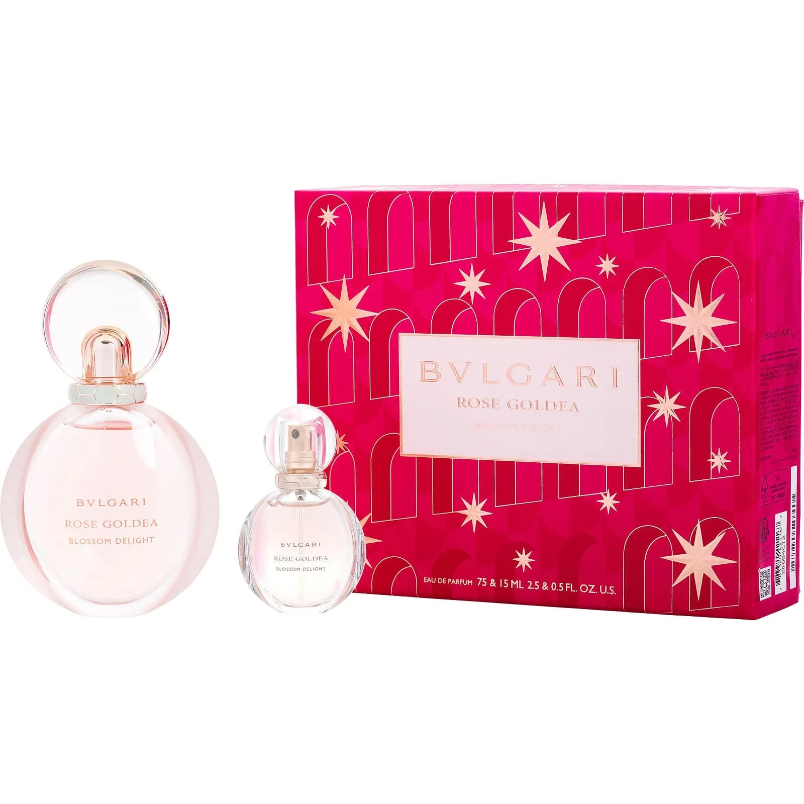 Estuche Bvlgari Rose Goldea Blossom Delight EDP (W) / 2 Pc SP 75 ml; Mini SP 15 ml - 1 - Privé Perfumes Honduras