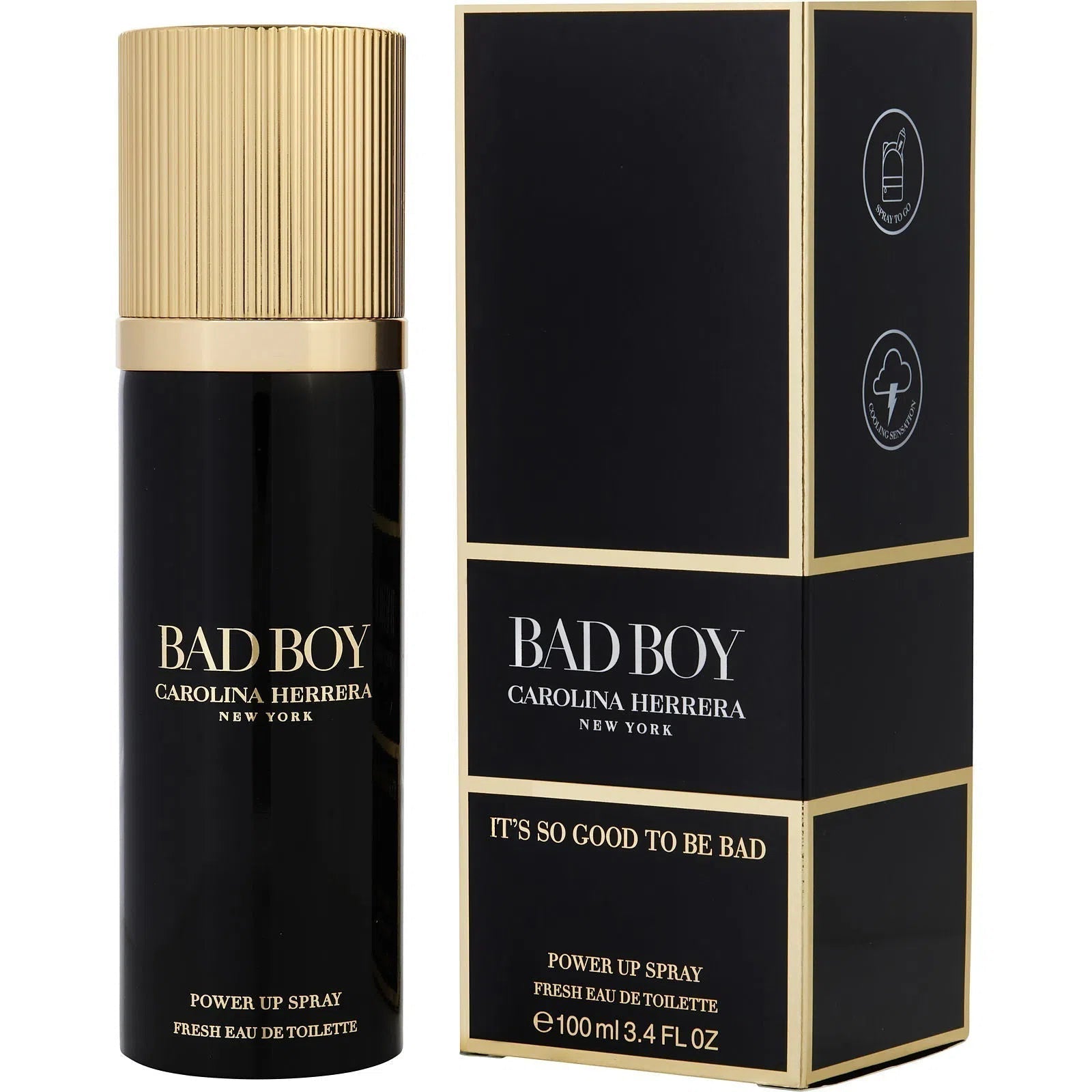 Desodorante Carolina Herrera Bad Boy Power Spray EDT (M) / 100 ml - 1 - Privé Perfumes Honduras