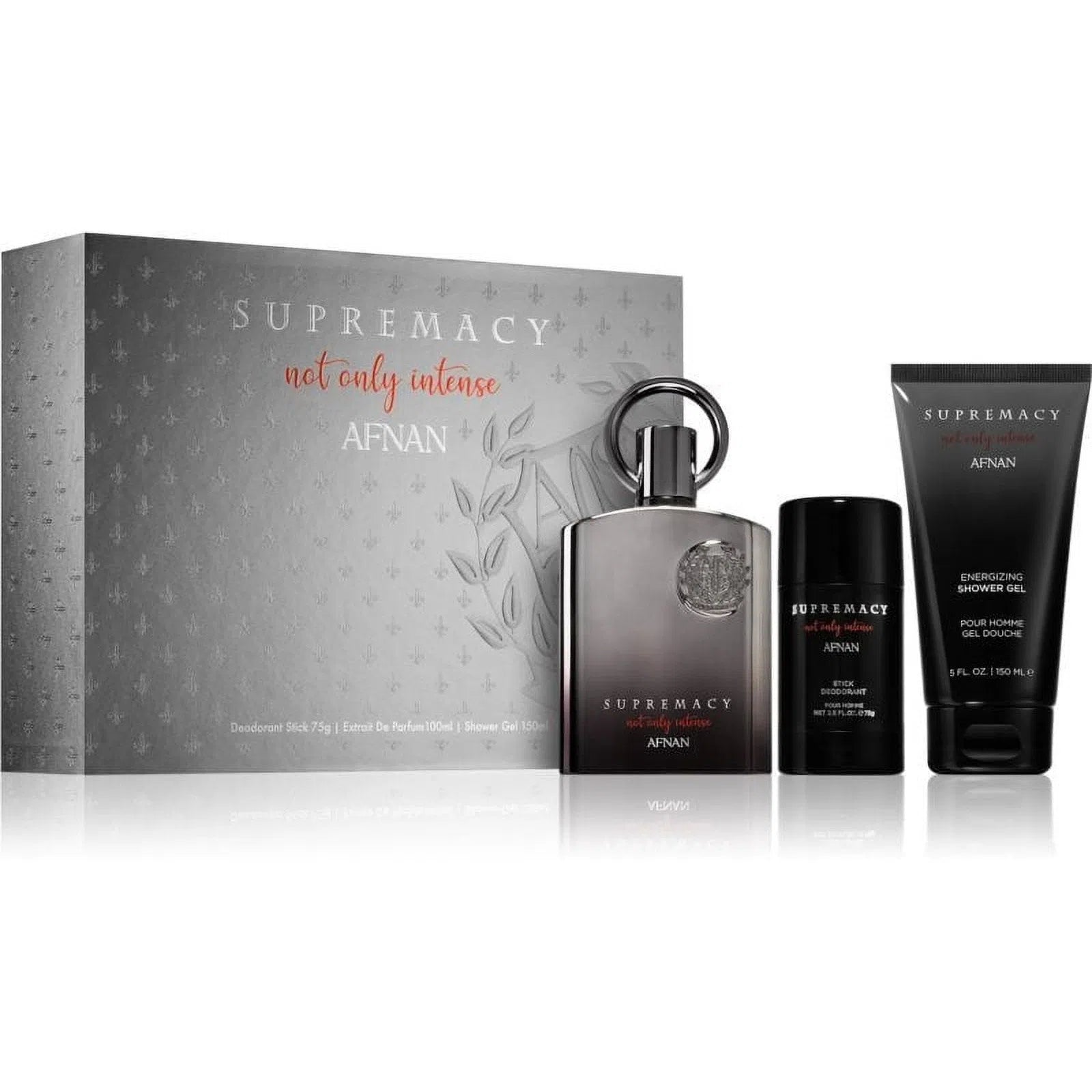 Estuche Afnan Supremacy Not Only Intense EDP (U) / 3 Pc SP 100 ml; SG 100 ml; DEO - 2 - Privé Perfumes Honduras