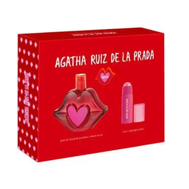 Estuche Agatha Ruiz de la Prada Beso EDT (W) / 2 Pc SP 80 ml; Makeup Stick - 1 - Privé Perfumes Honduras