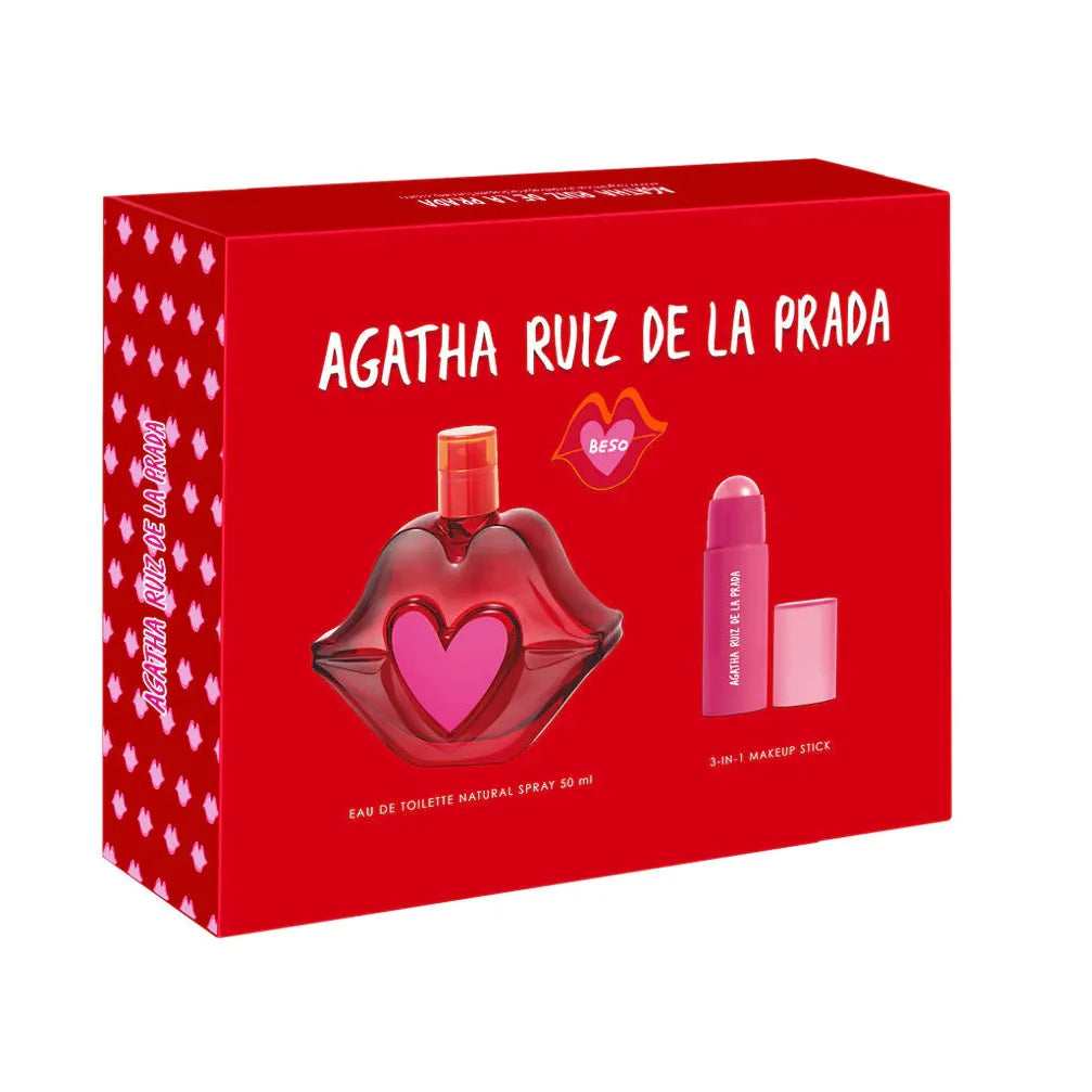 Estuche Agatha Ruiz de la Prada Beso EDT (W) / 2 Pc SP 80 ml; Makeup Stick - 1 - Privé Perfumes Honduras
