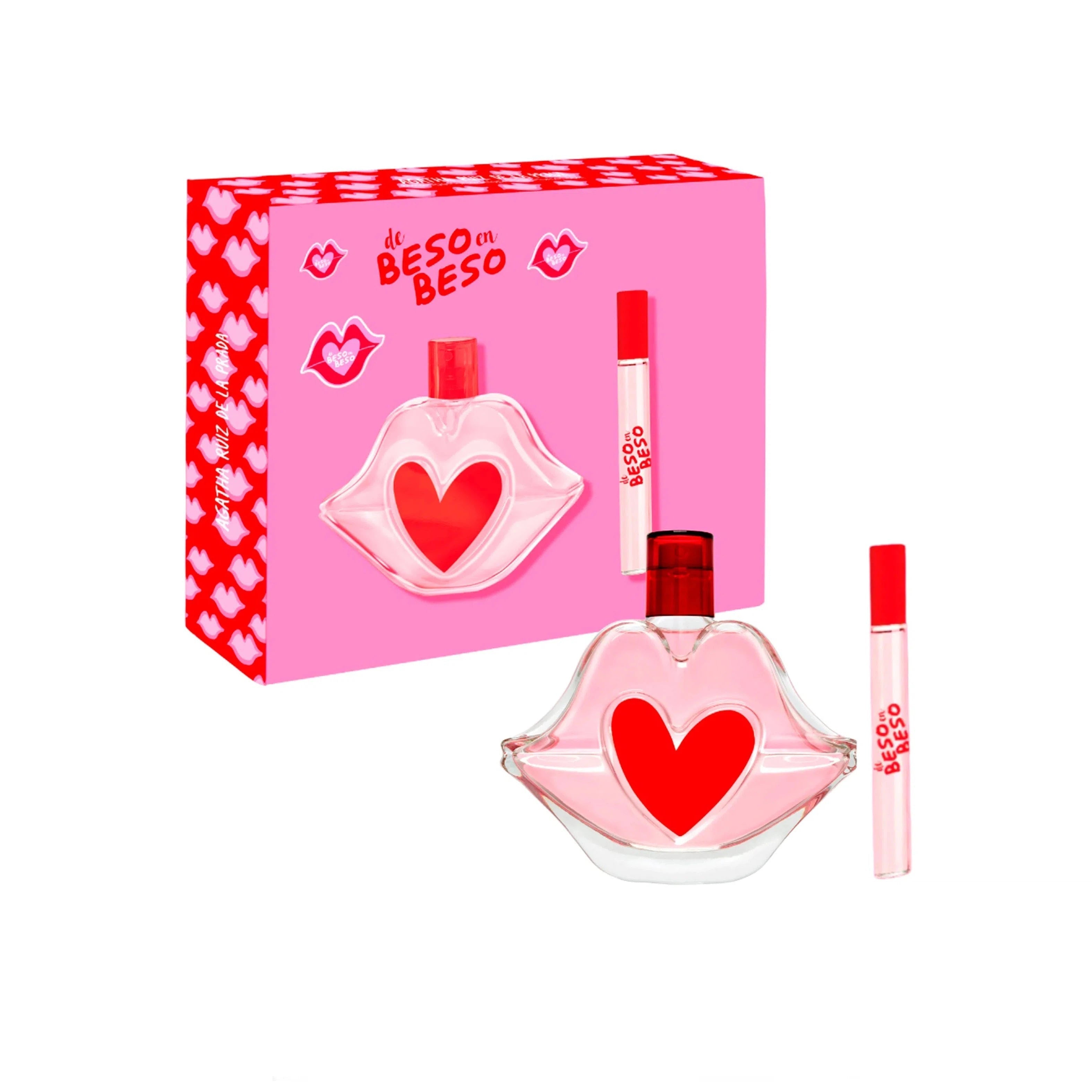 Estuche Agatha Ruiz De La Prada De Beso en Beso EDT (W) / 2 Pc SP 100 ml; Mini 10 ml - 1 - Privé Perfumes Honduras