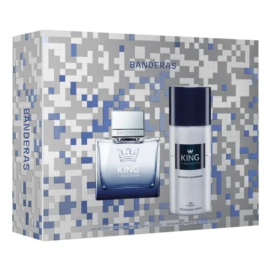 Estuche Antonio Banderas King of Seduction EDT (M) / 2 Pc SP 100 ml; DEO 150 ml - 1 - Privé Perfumes Honduras