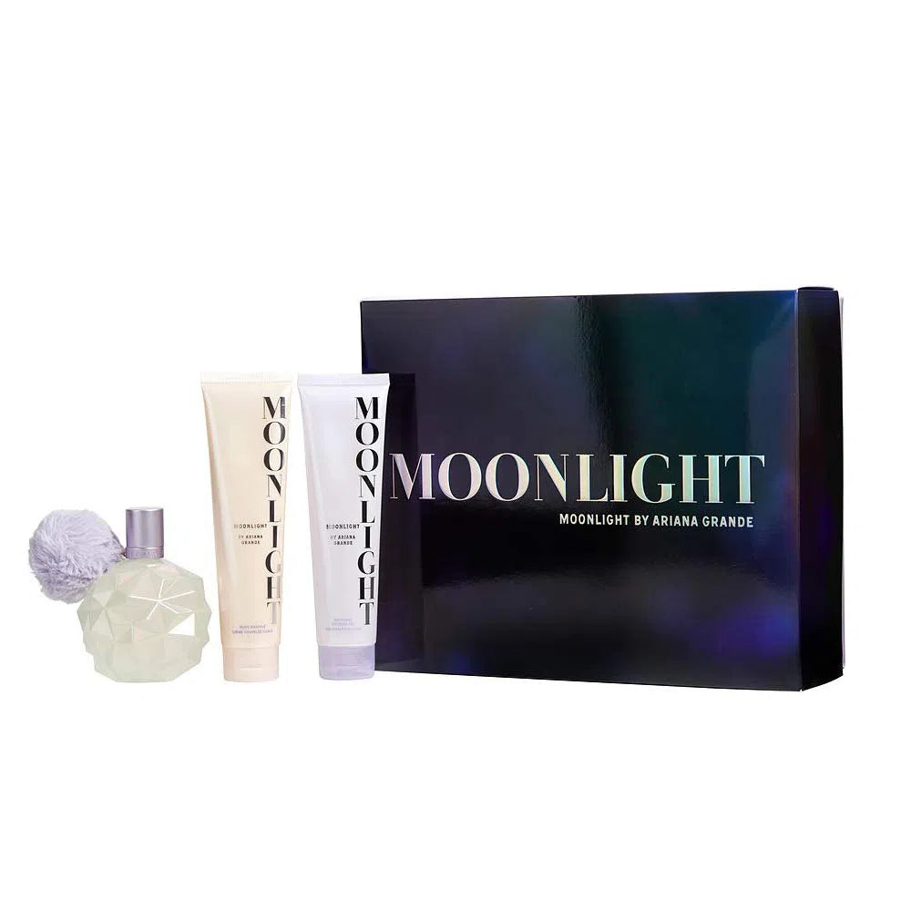Estuche Ariana Grande Moonlight EDP (W) / 3 Pc SP 100 ml; SG 100 ml; BL 100 ml - 1 - Privé Perfumes Honduras