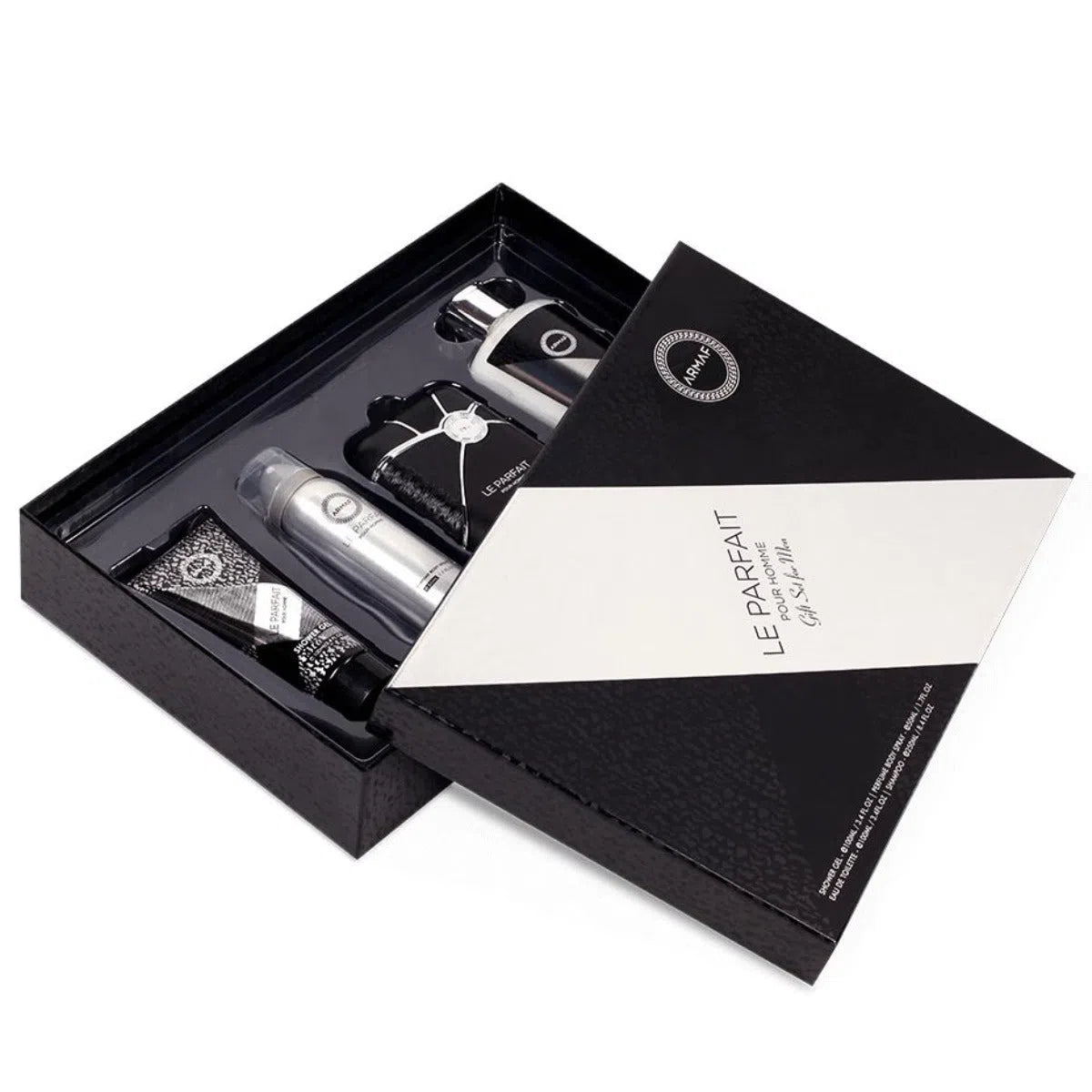 Estuche Armaf Le Parfait Pour Homme EDP (M) / 4 Pc SP 105 ml; BS 50 ml; SG 100ml; Shampoo 250 ml - 1 - Privé Perfumes Honduras