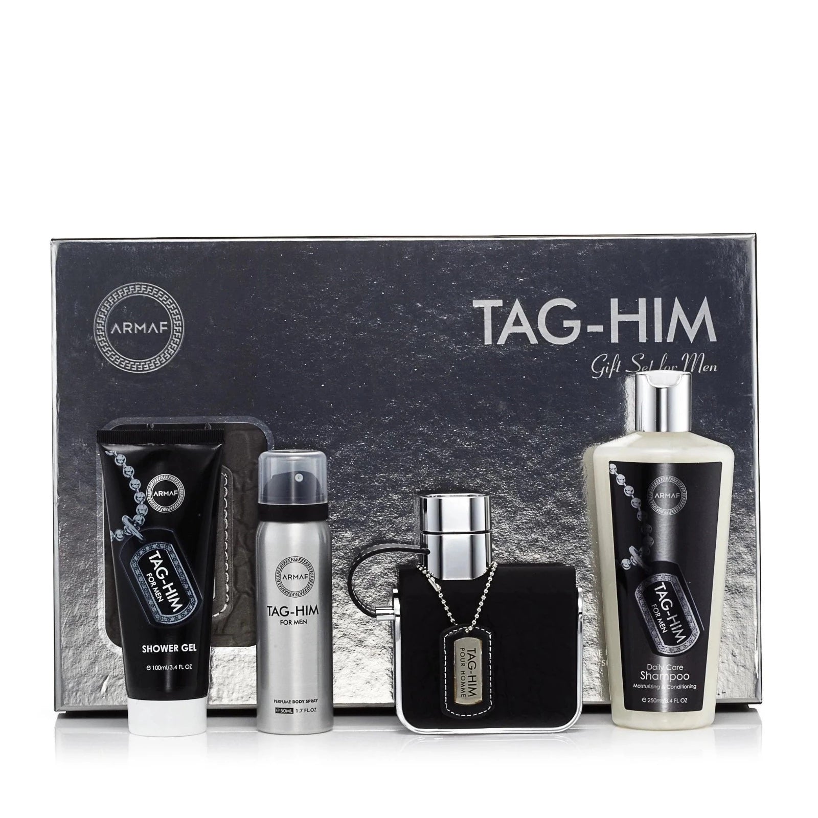 Estuche Armaf Tag Him EDP (M) / 4 Pc SP 105 ml; BS 50 ml; SG 100ml; Shampoo 250 ml - 1 - Privé Perfumes Honduras