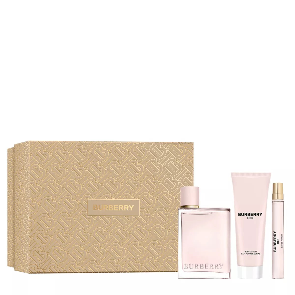 Estuche Burberry Her EDP (W) / 3 Pc SP 100 ml; BL 75 ml; SP 7.5 ml - 1 - Privé Perfumes Honduras