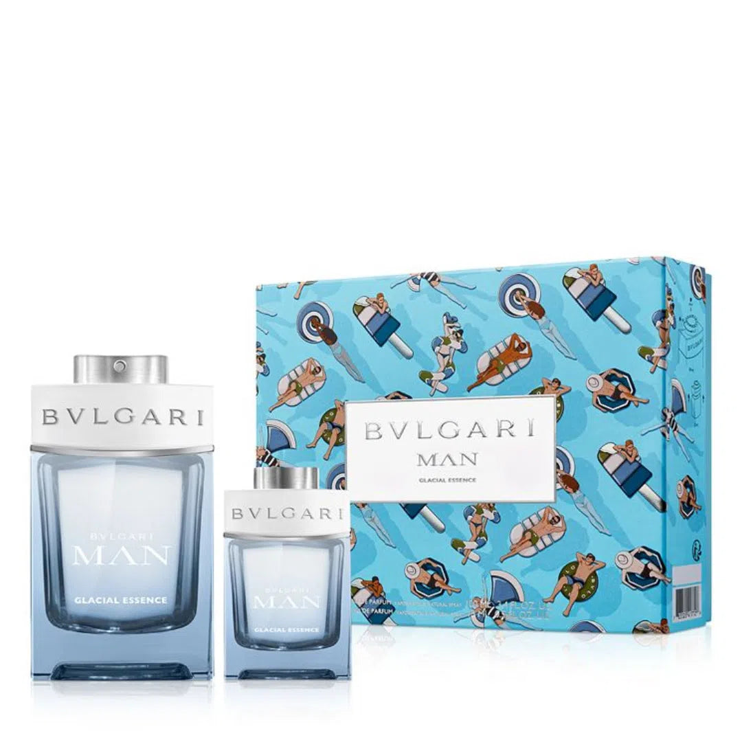Estuche Bvlgari Man Glacial Essence EDP (M) / 2 Pc SP 100 ml; SP 15 ml - 1 - Privé Perfumes Honduras