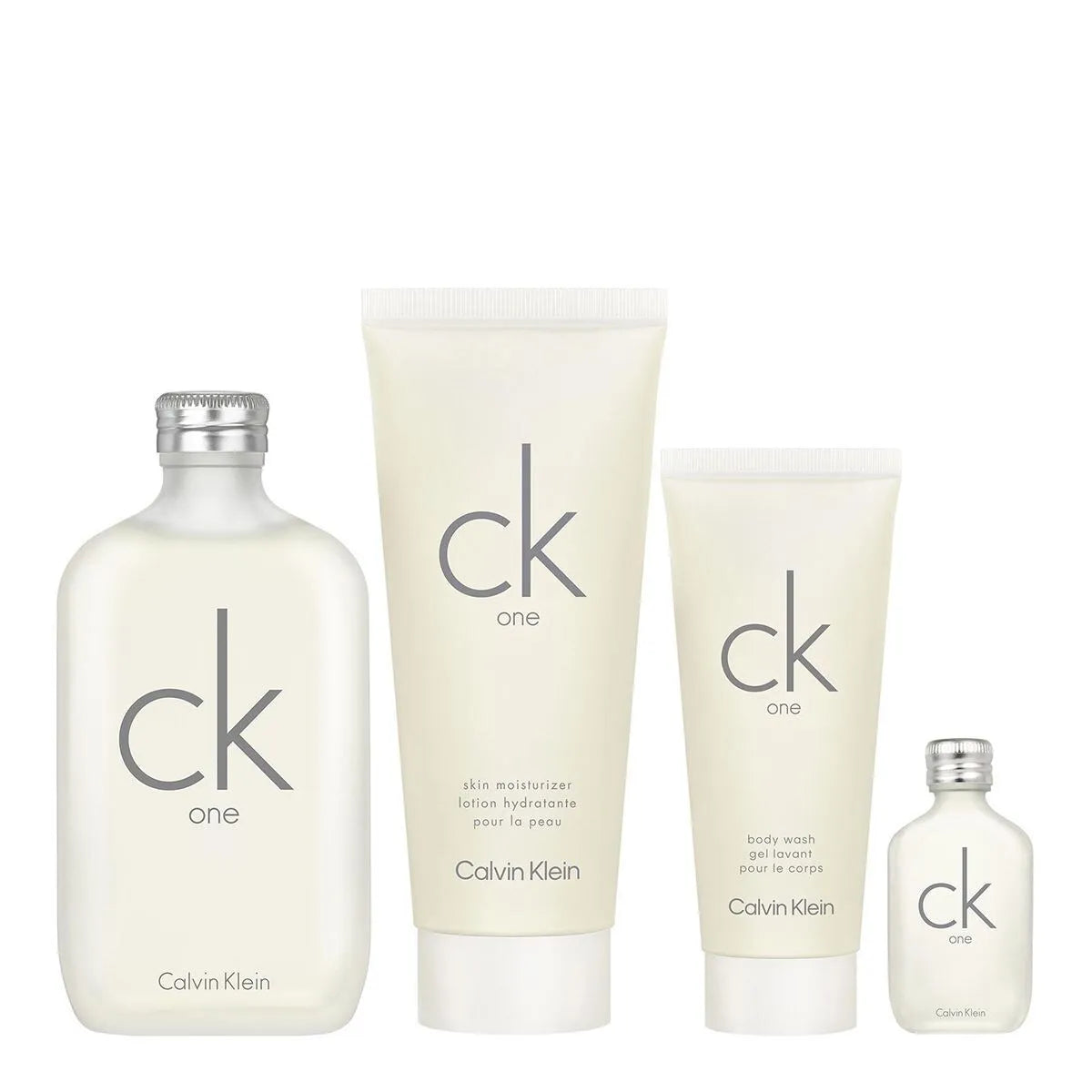 Estuche Calvin Klein CK One EDT (M) / 4 Pc SP 200 ml; BL 200 ml; SG 100 ml; SP 15 ml - 3 - Privé Perfumes Honduras
