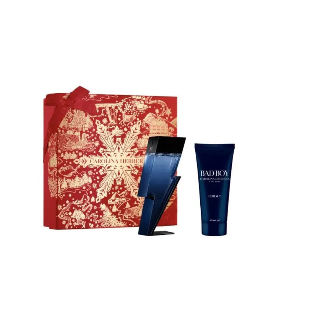 Estuche Carolina Herrera Bad Boy Cobalt EDP (M) / 2 Pc SP 100 ml; SG 100 ml - 1 - Privé Perfumes Honduras