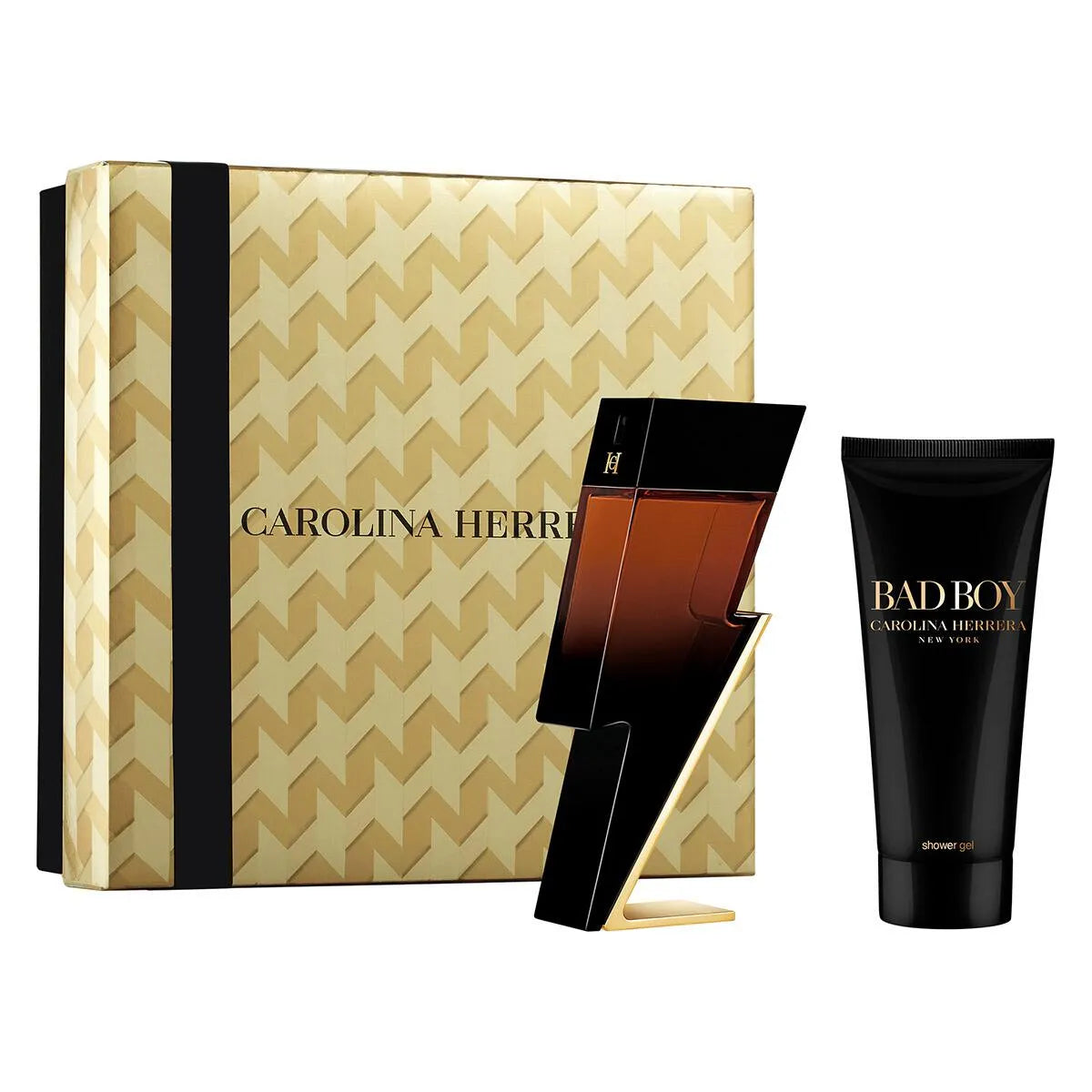 Estuche Carolina Herrera Bad Boy Elixir Parfum (M) / 2 Pc SP 100 ml; SG 100 ml - 1 - Privé Perfumes Honduras