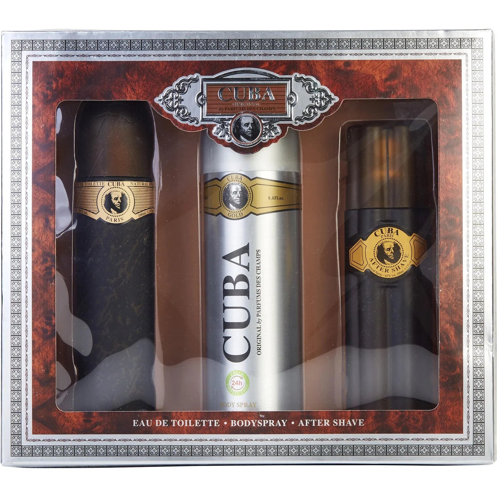 Estuche Cuba Gold EDT (M) / 3 Pc SP 100 ml; AS 100 ml; BS 200 ml - 1 - Privé Perfumes Honduras