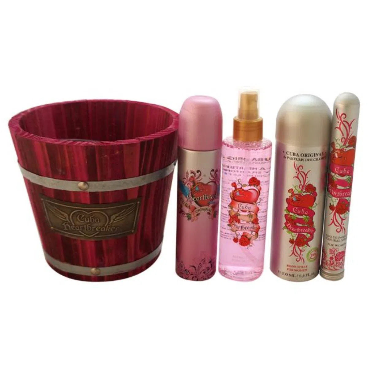 Estuche Cuba Heart Breaker EDP (W) / 4 Pc SP 100 ml; SP 35 ml; BS 200 ml; Splash 200 ml - 1 - Privé Perfumes Honduras