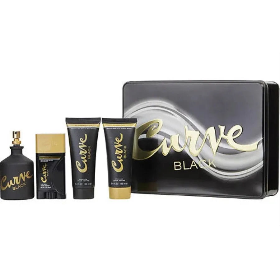Estuche Curve Black Cologne Spray (M) / 4 Pc SP 125 ml; ASB 100 ml; SG 100 ml; DEO 50 ml - 1 - Privé Perfumes Honduras
