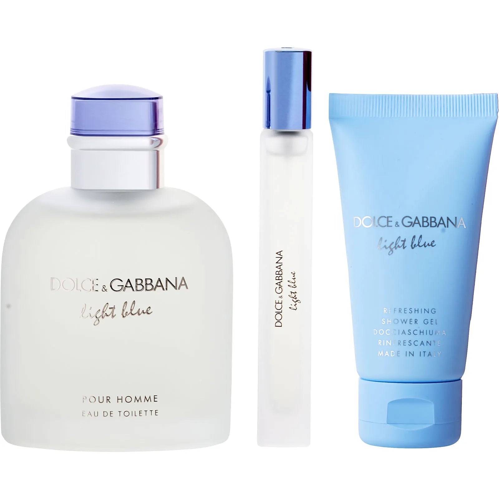 Estuche Dolce&Gabbana Light Blue Pour Homme EDT (M) / 3 Pc SP 125 ml; SG 50 ml; TS 10 ml - 2 - Privé Perfumes Honduras