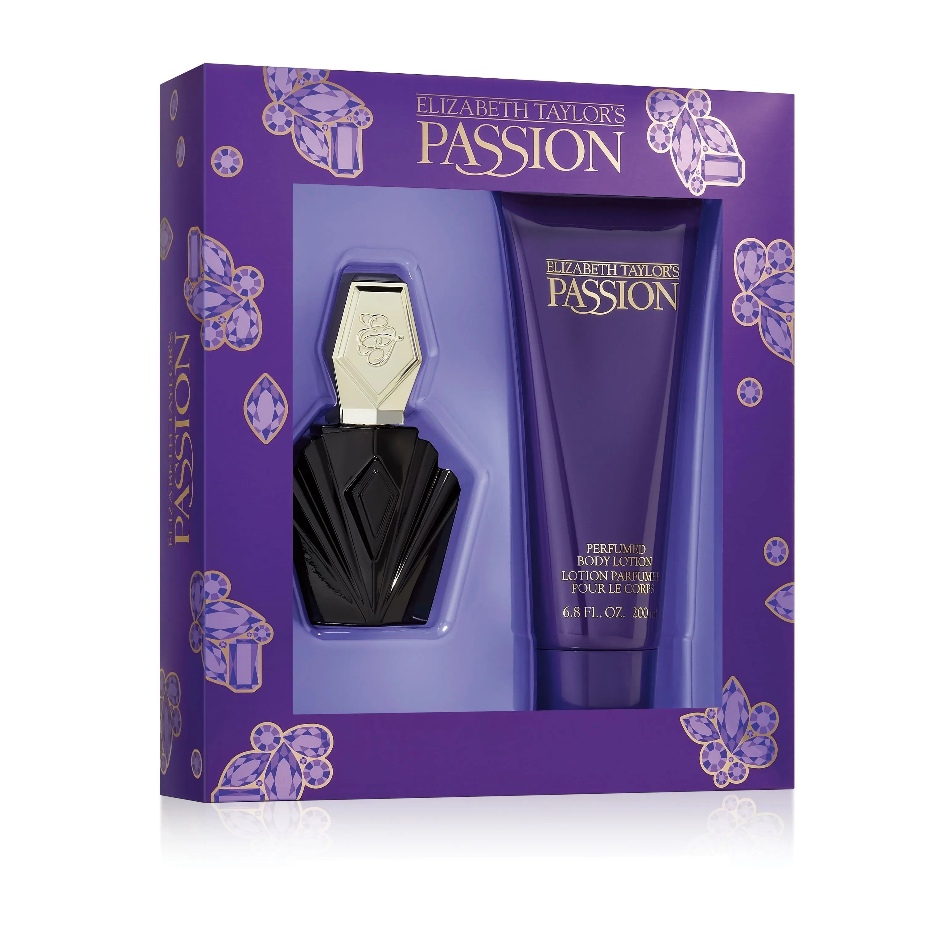 Estuche Elizabeth Taylor Passion EDT (W) / 2 Pc SP 75 ml; BL 200 ml - 1 - Privé Perfumes Honduras