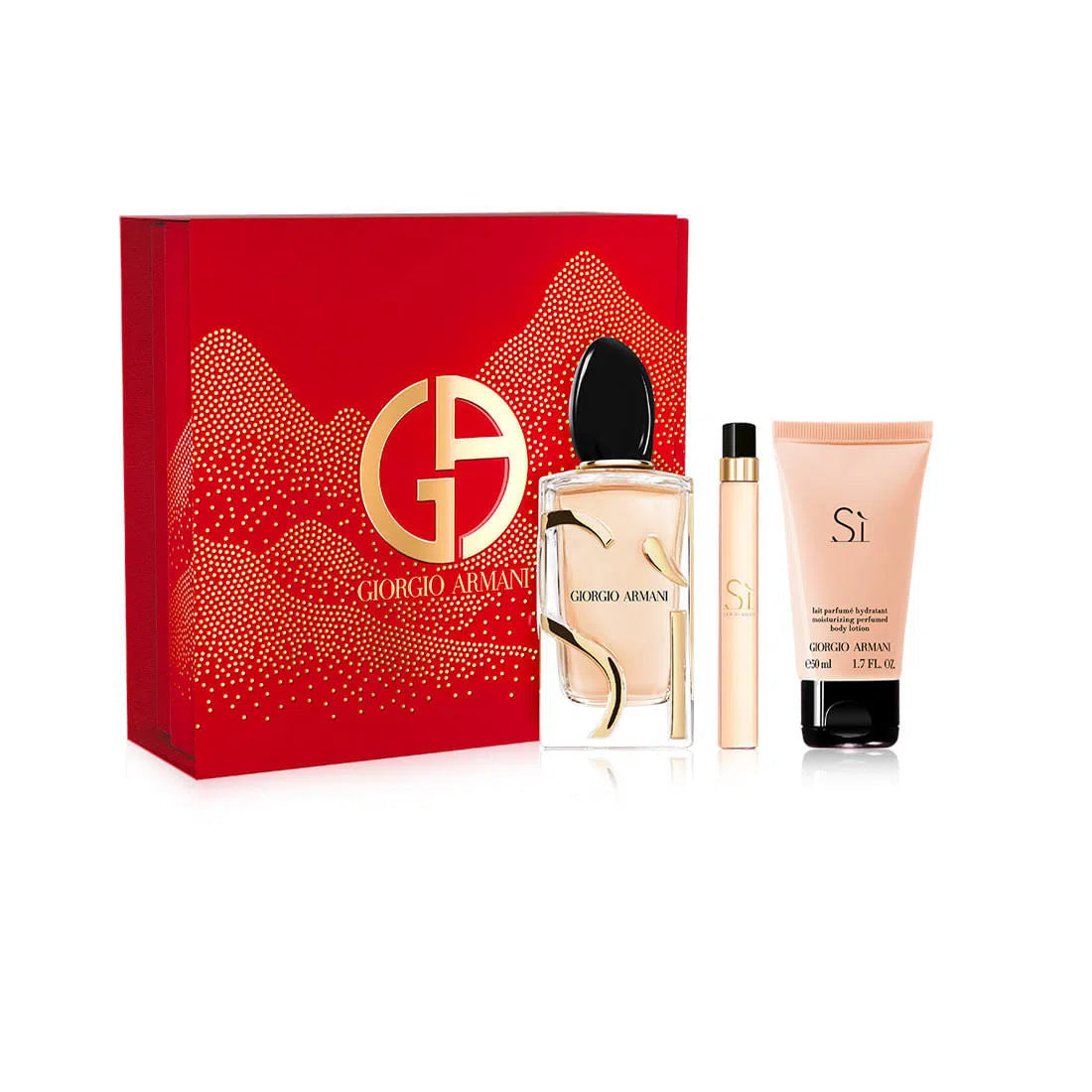 Estuche Giorgio Armani Sì EDP (W) / 3 Pc SP 100 ml; BL 50 ml; SP 10 ml - 1 - Privé Perfumes Honduras