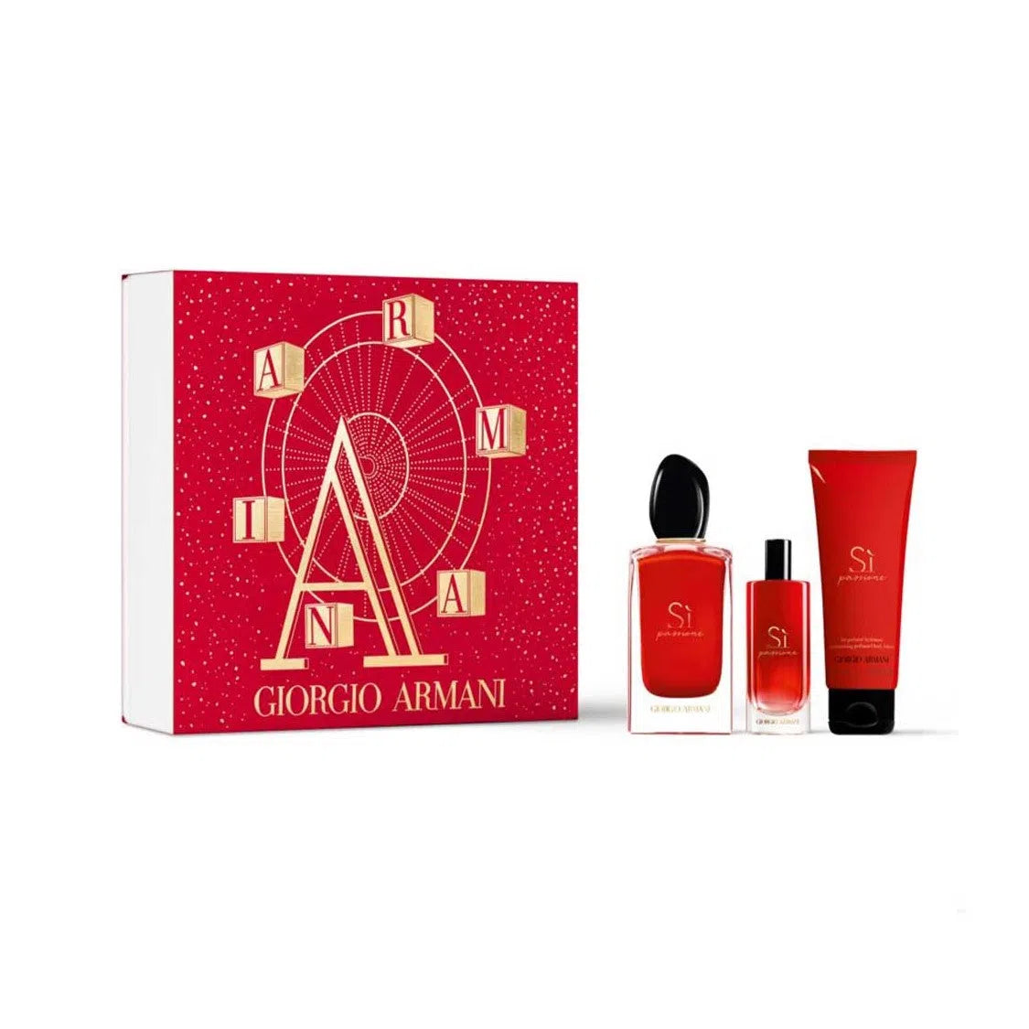 Estuche Giorgio Armani Sì Passione EDP (W) / 3 Pc SP 100 ml; BL 75 ml; SP 7 ml - 1 - Privé Perfumes Honduras