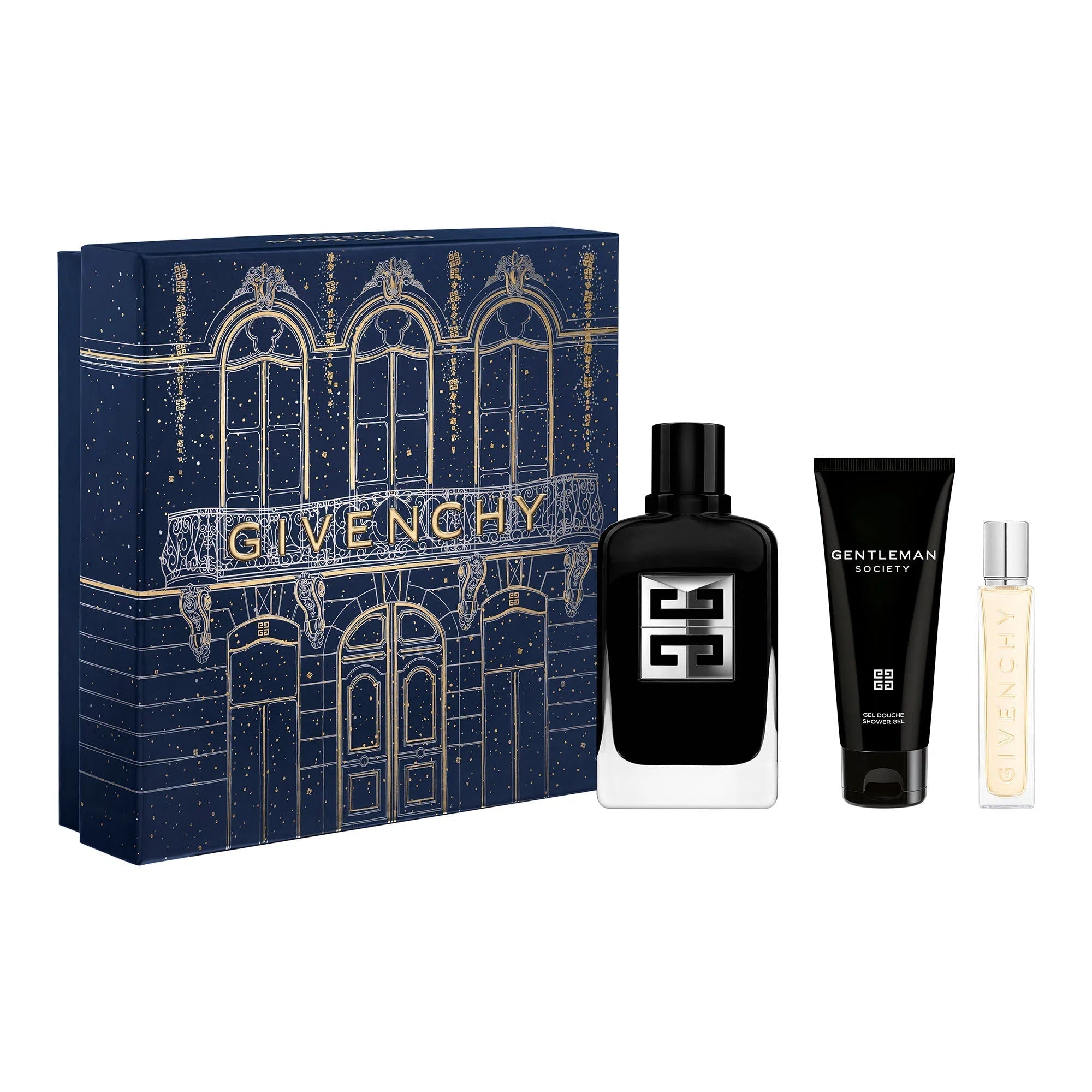Estuche Givenchy Gentleman Society EDP (M) / 3 Pc SP 100 ml; SG 75 ml; SP 12.5 ml - 1 - Privé Perfumes Honduras