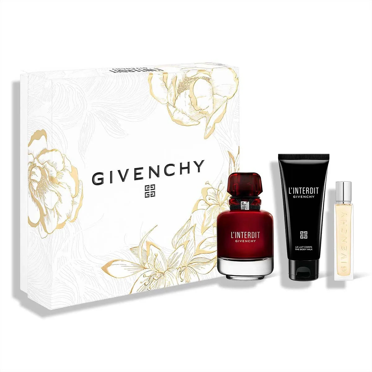 Estuche Givenchy L'Interdit Eau de Parfum Rouge (W) / 3 Pc SP 80 ml; BL 100 ml; SP 15 ml - 3 - Privé Perfumes Honduras