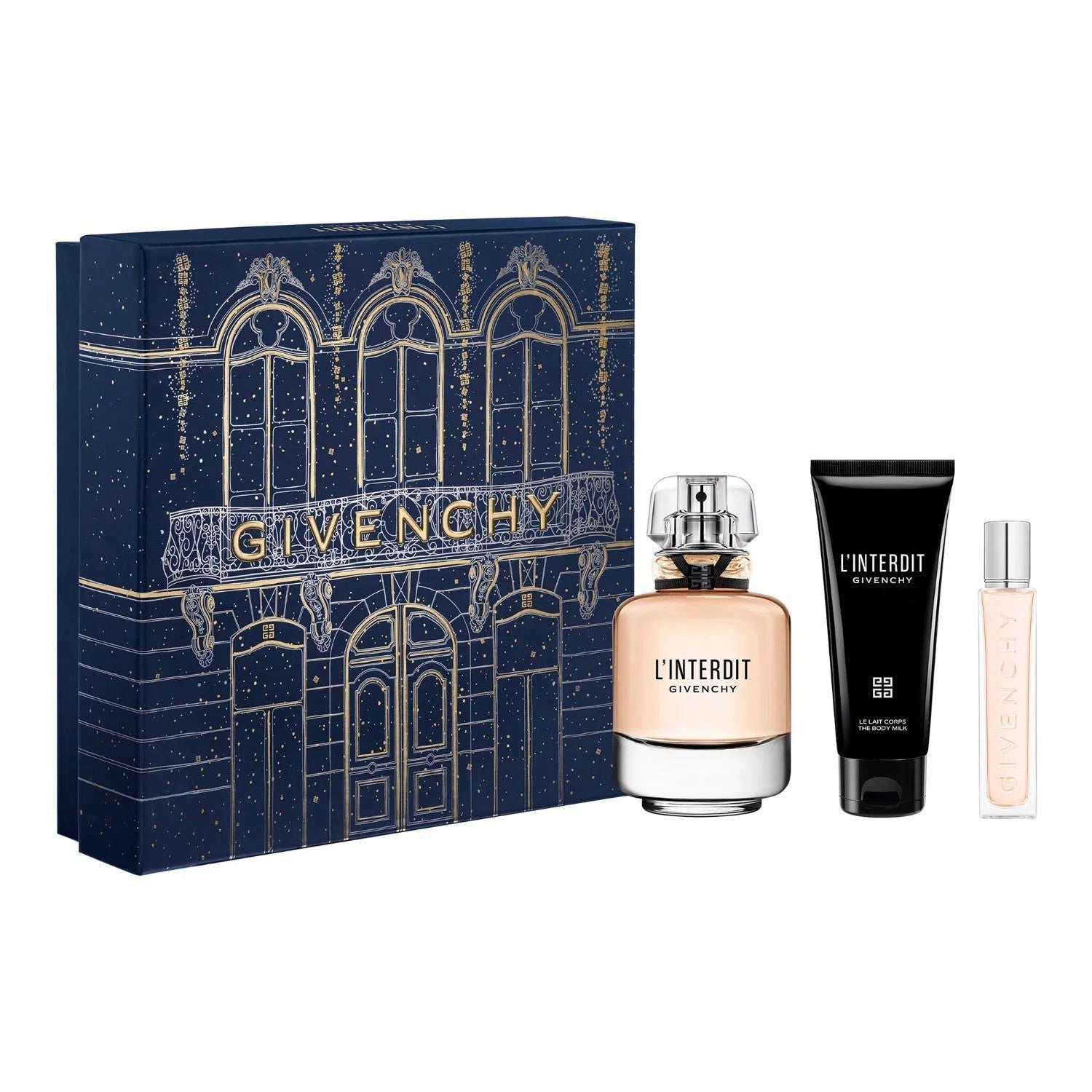 Estuche Givenchy L'Interdit EDP (W) / 3 Pc SP 80 ml; SP 12.5 ml; BL 75 ml - 1 - Privé Perfumes Honduras
