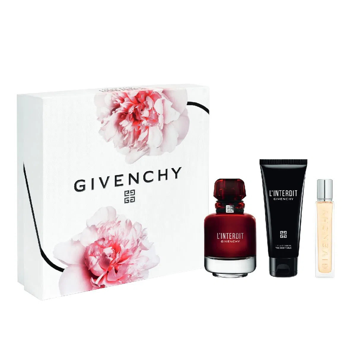 Estuche Givenchy L'Interdit Rouge EDP (W) / 3 Pc SP 80 ml; BL 75 ml; SP 12.5 ml - 1 - Privé Perfumes Honduras