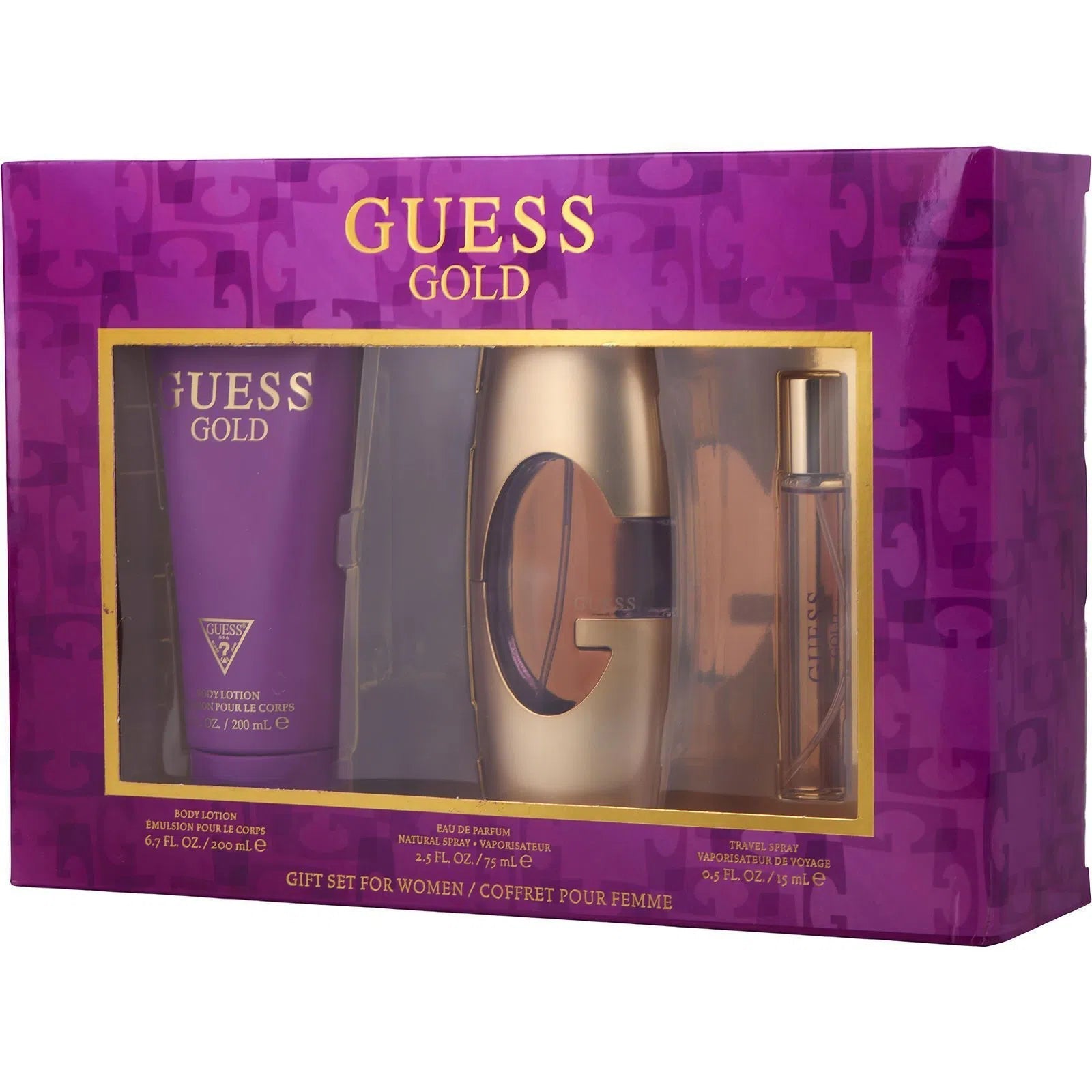 Estuche Guess Gold EDP (W) / 3 Pc SP 75 ml; BL 200 ml; SP 15 ml - 1 - Privé Perfumes Honduras