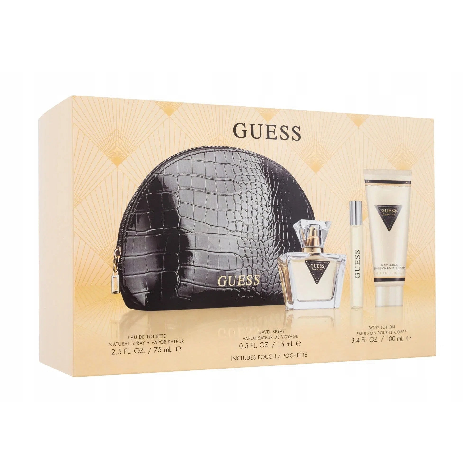 Estuche Guess Seductive EDT (W) / 4 Pc SP 100 ml; BL 100ml; SP 15 ml; Pouch - 1 - Privé Perfumes Honduras
