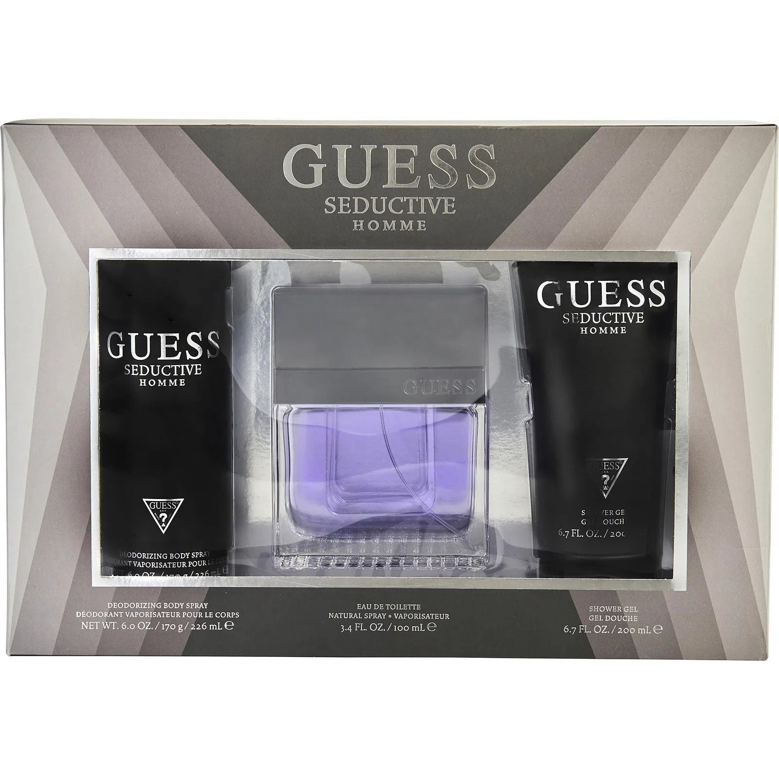 Estuche Guess Seductive Homme EDT (M) / 3 Pc SP 100 ml; DEO 226 ml; SG 200 ml - 1 - Privé Perfumes Honduras