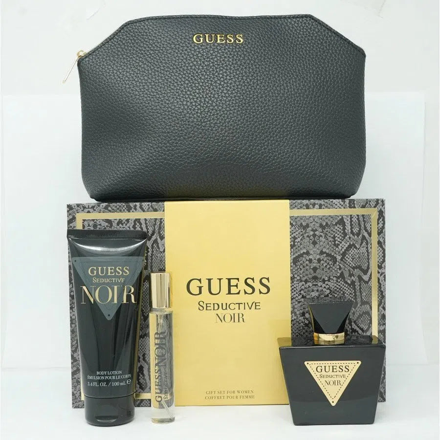 Estuche Guess Seductive Noir Women EDT (W) / 4 Pc SP 75 ml; Mini 15 ml; BL 100 ml; Pouch - 1 - Privé Perfumes Honduras