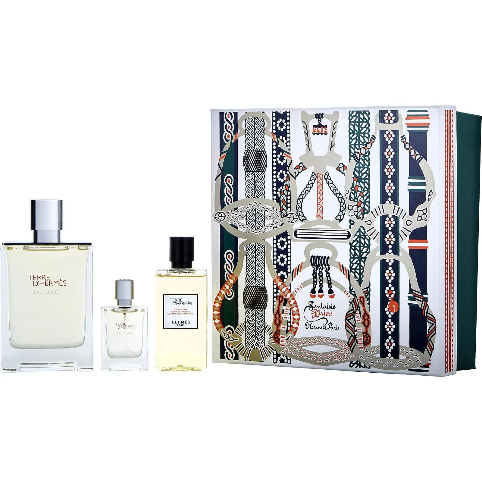 Estuche Hermès Terre d'Hermes Eau Givree EDP (M) / 3 Pc SP 100 ml; Mini 12.5 ml; Gel 80 ml - 1 - Privé Perfumes Honduras