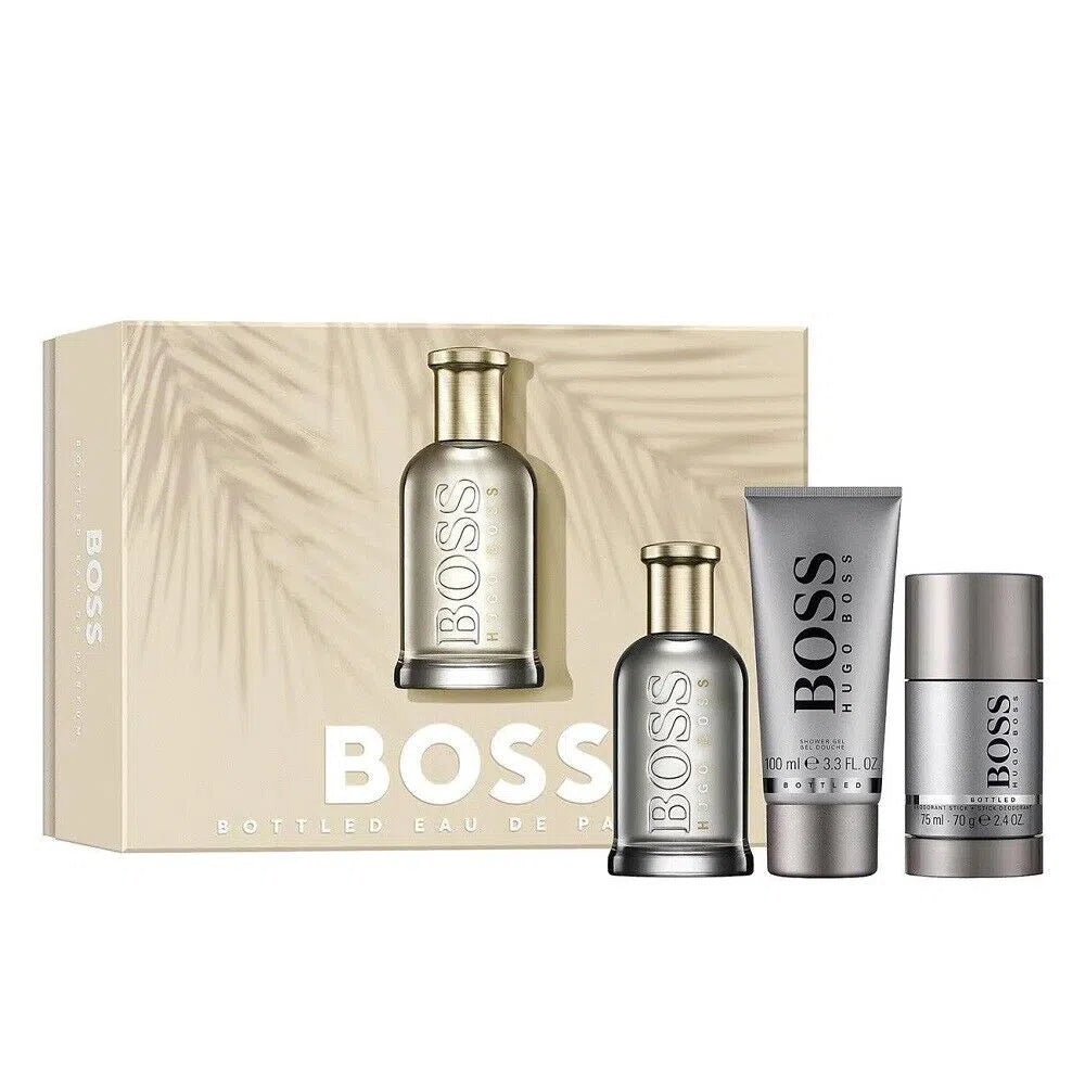 Estuche Hugo Boss Boss Bottled EDP (M) / 3 Pc SP 100 ml; SG 100 ml; DEO - 1 - Privé Perfumes Honduras