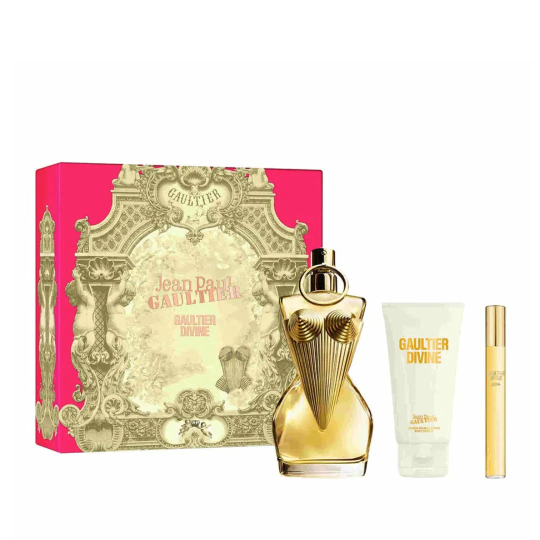 Estuche Jean Paul Gaultier Gaultier Divine EDP (W) / 3 Pc SP 100 ml; BL 75 ml; Mini - 1 - Privé Perfumes Honduras