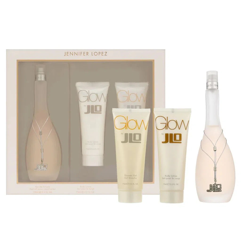 Estuche Jennifer Lopez Glow EDT (W) / 3 Pc SP 100 ml; BL 100 ml; SG 100 ml - 1 - Privé Perfumes Honduras