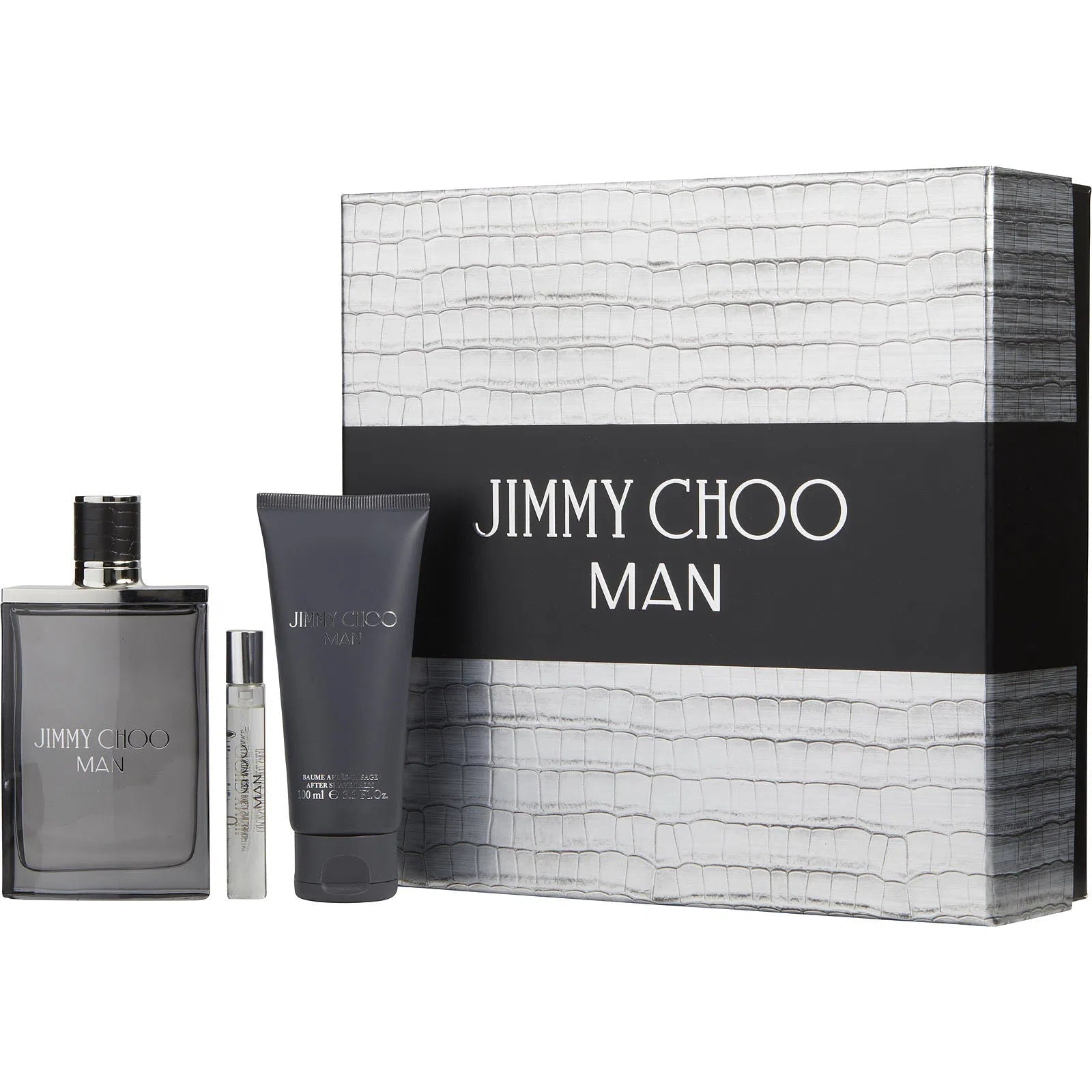 Estuche Jimmy Choo Man EDT (M) / 3 Pc SP 100 ml; AS 100 ml; SP 7.5 ml - 1 - Privé Perfumes Honduras