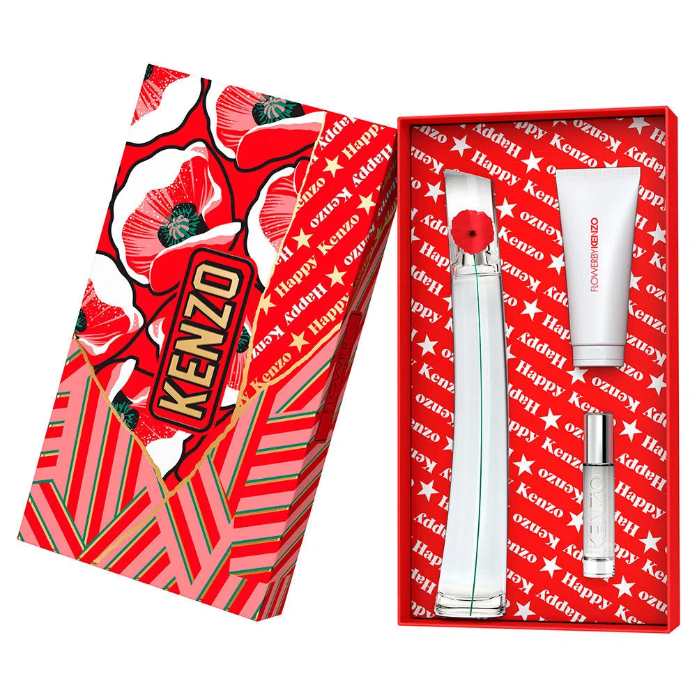 Estuche Kenzo Flower by Kenzo EDP (W) / 3 Pc SP 100 ml; SP 10 ml; BL 75 ml - 1 - Privé Perfumes Honduras