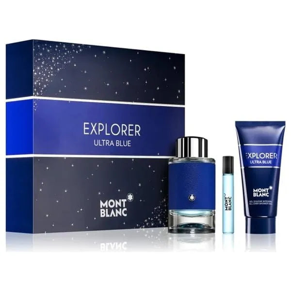 Estuche Montblanc Explorer Ultra Blue EDP (M) / 3 Pc SP 100 ml; SG 60 ml; SP 30 ml - 1 - Privé Perfumes Honduras