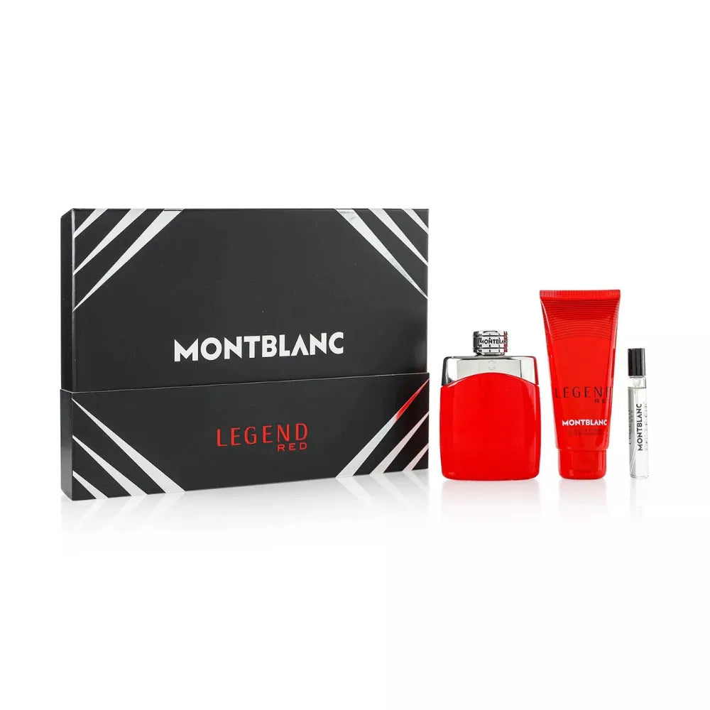 Estuche Montblanc Legend Red EDP (M) / 3 Pc SP 100 ml; Mini 7.5 ml; SG 100 ml - 1 - Privé Perfumes Honduras