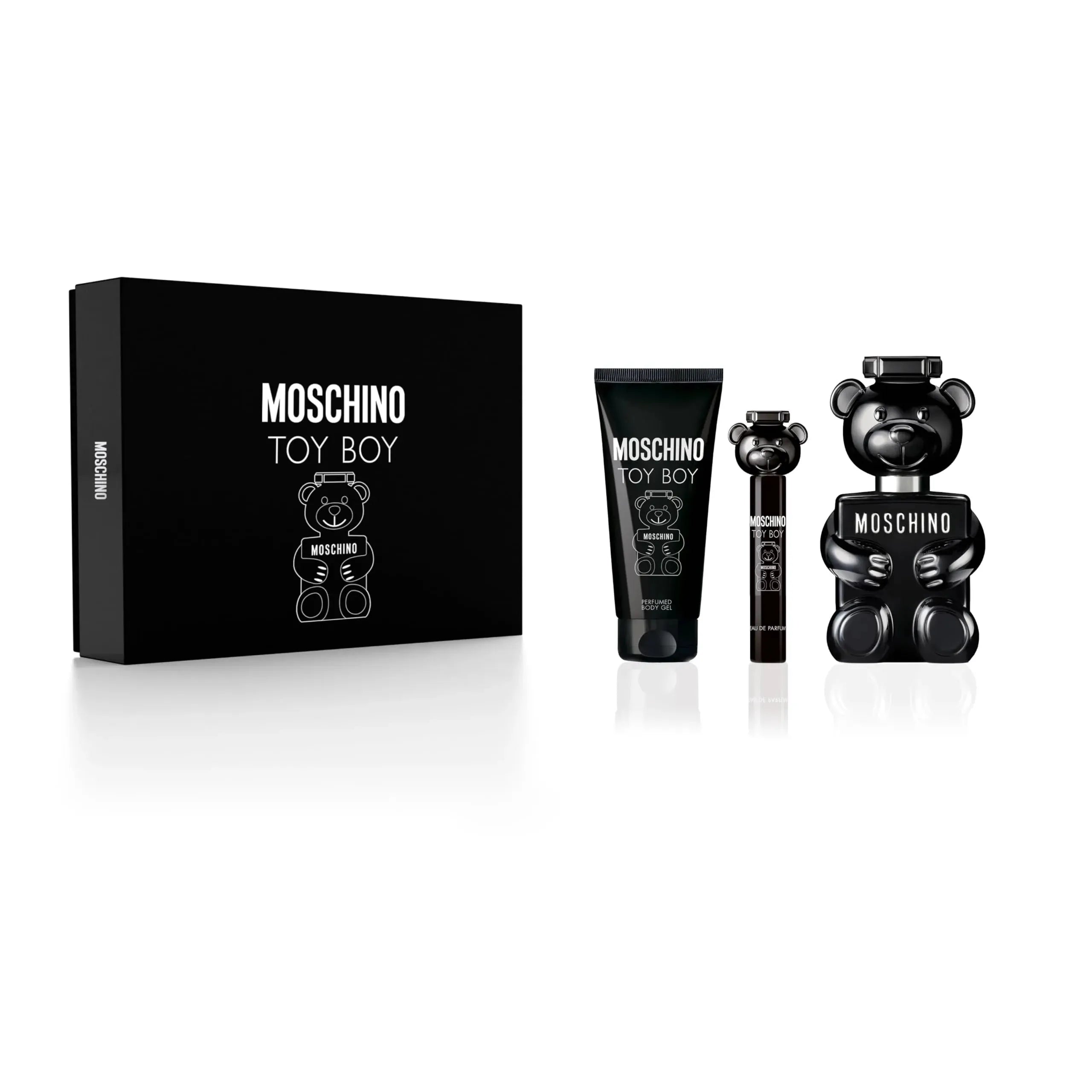 Estuche Moschino Toy Boy EDP (M) / 3 Pc SP 100 ml; SG 150 ml; Mini SP 10 ml - 1 - Privé Perfumes Honduras