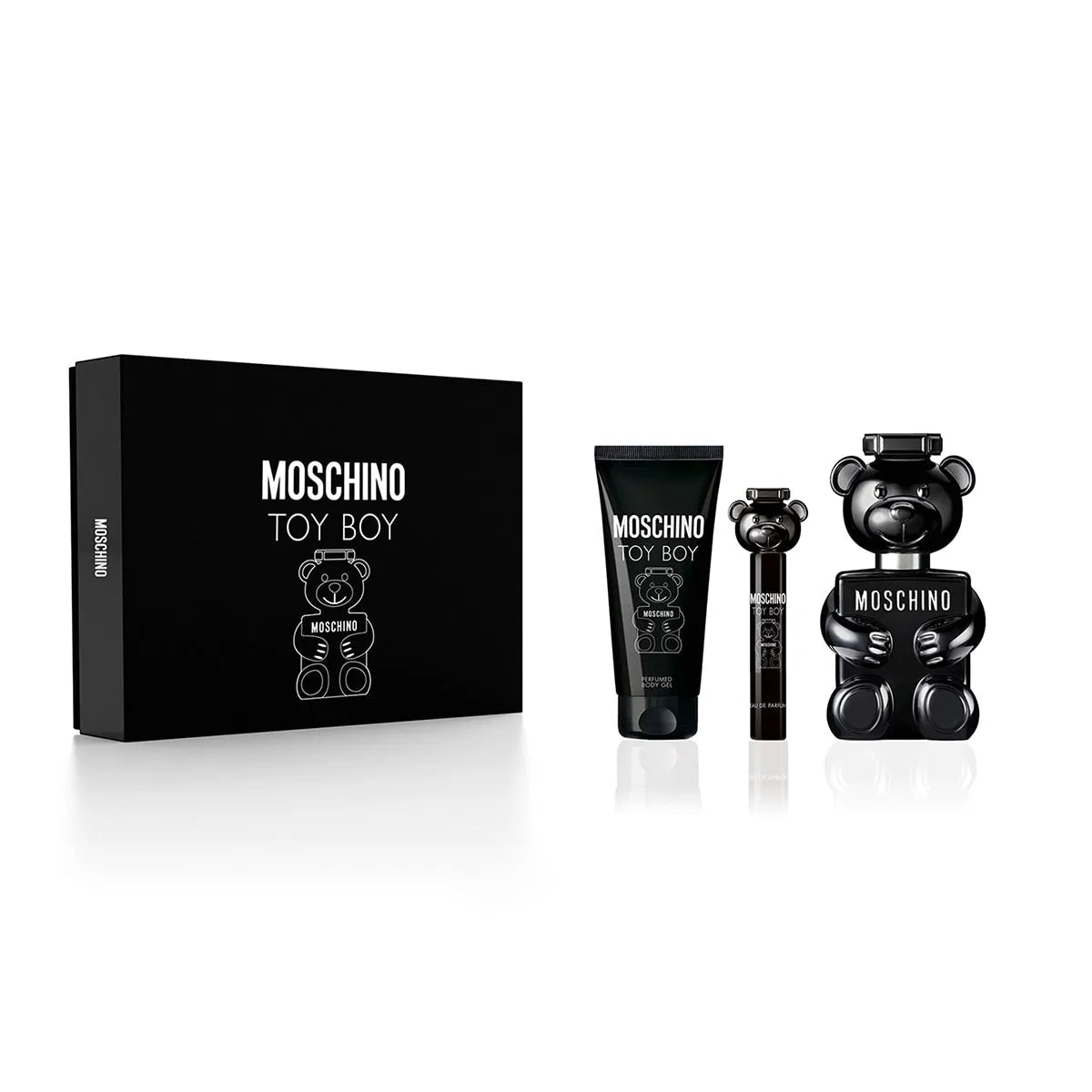 Estuche Moschino Toy Boy EDP (M) / 3 Pc SP 100 ml; SG 150 ml; Mini SP 10 ml - 2 - Privé Perfumes Honduras