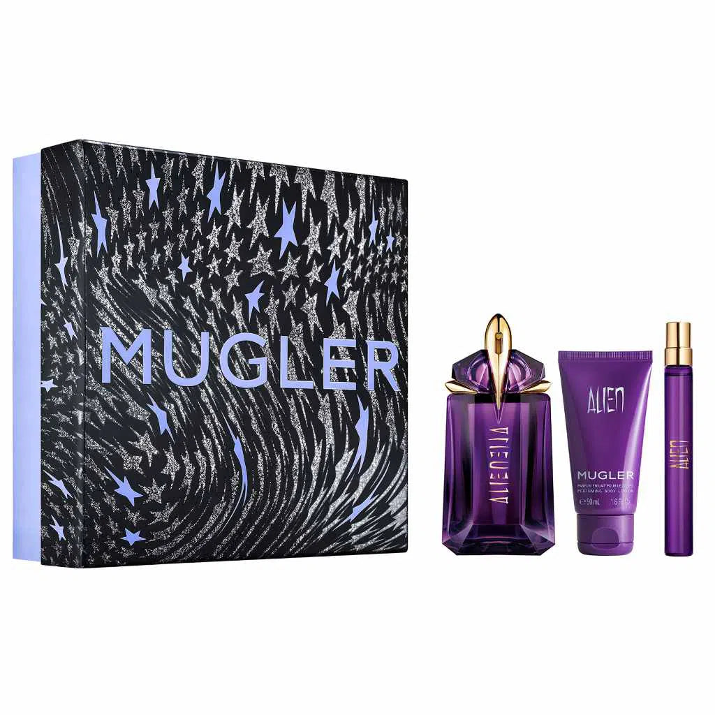 Estuche Mugler Alien EDP (W) / 3 Pc SP 60 ml; BL 50 ml; TS 10 ml - 1 - Privé Perfumes Honduras