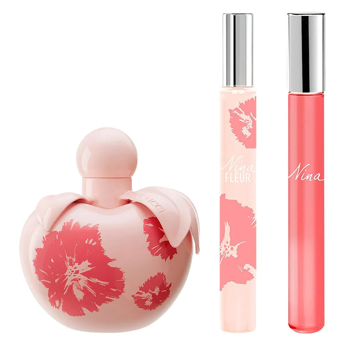 Estuche Nina Ricci Nina Fleur EDT (W) / 3 Pc SP 80 ml; ROLL Fleur; ROLL Nina - 3 - Privé Perfumes Honduras