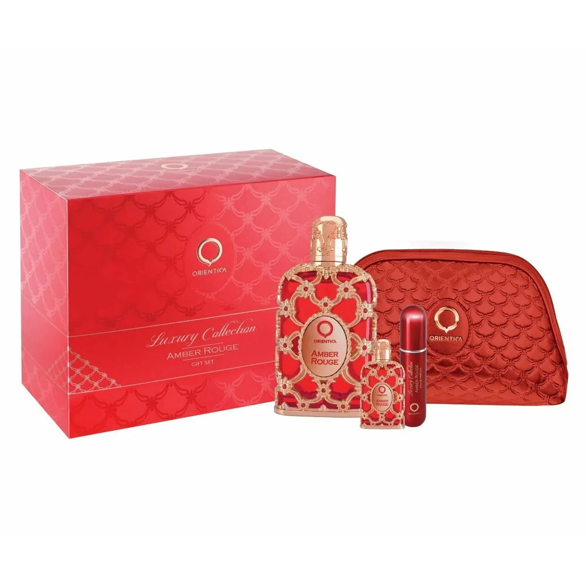 Estuche Orientica Amber Rouge EDP (U) / 4 Pc SP 80 ml; Mini; Atomizador; Bag - 1 - Privé Perfumes Honduras