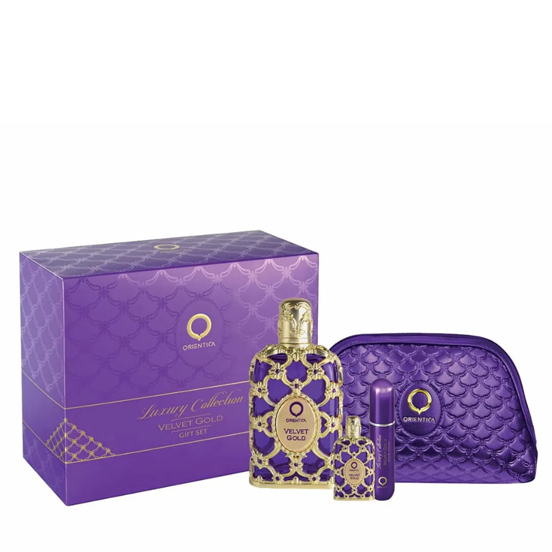 Estuche Orientica Velvet Gold EDP (U) / 4 Pc SP 80 ml; Mini; Atomizador; Bag - 1 - Privé Perfumes Honduras