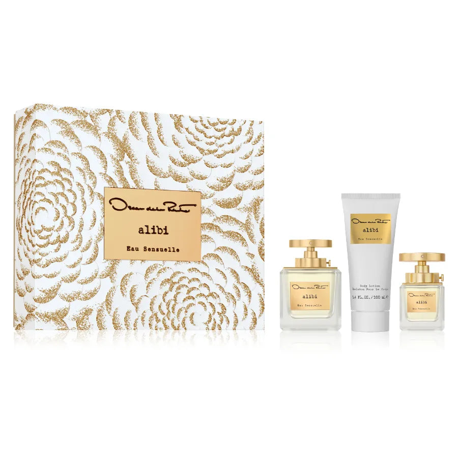 Estuche Oscar de La Renta Alibi Eau Sensuelle EDP (W) / 3 Pc SP 100 ml; SP 30 ml; BL 100 ml - 1 - Privé Perfumes Honduras