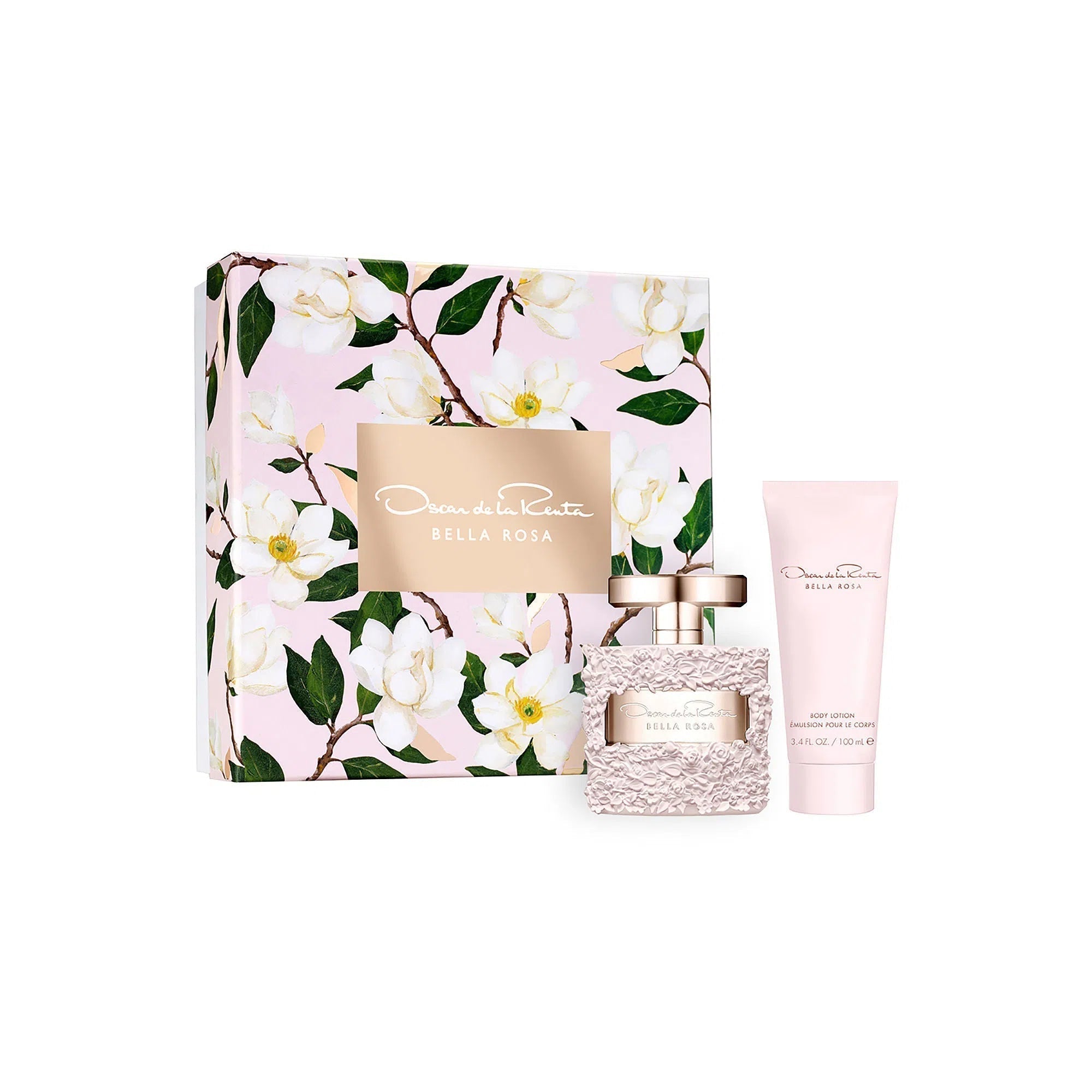 Estuche Oscar De La Renta Bella Rosa EDP (W) / 2 Pc SP 100 ml; BL 100 ml - 1 - Privé Perfumes Honduras