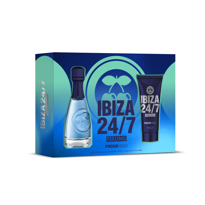 Estuche Pacha Ibiza 24/7 Him EDT (M) / 2 Pc SP 100 ml; SG 75 ml - 1 - Privé Perfumes Honduras