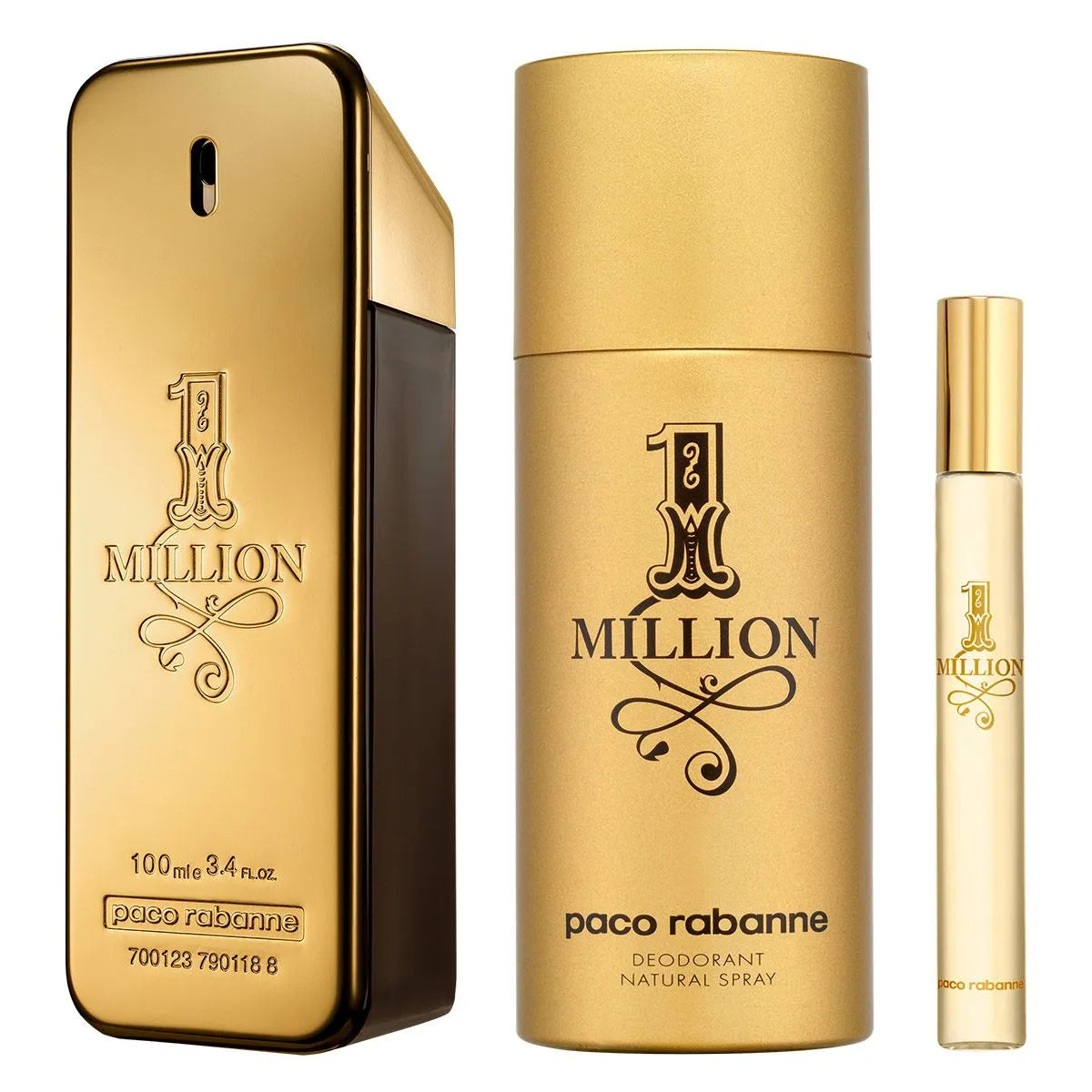 Estuche Paco Rabanne 1 Million EDT (M) / 3 Pc SP 100 ml; DEO 150 ml; SP 10 ml - 4 - Privé Perfumes Honduras