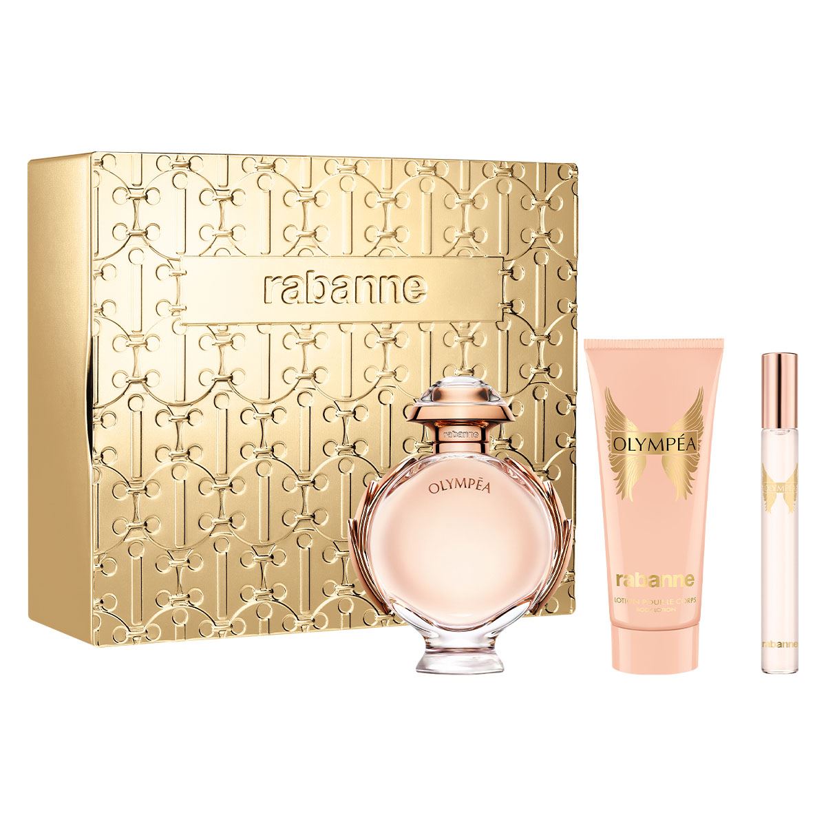 Estuche Paco Rabanne Olympea EDP (W) / 3 Pc SP 80 ml; BL 100 ml; Mini 10 ml - 2 - Privé Perfumes Honduras